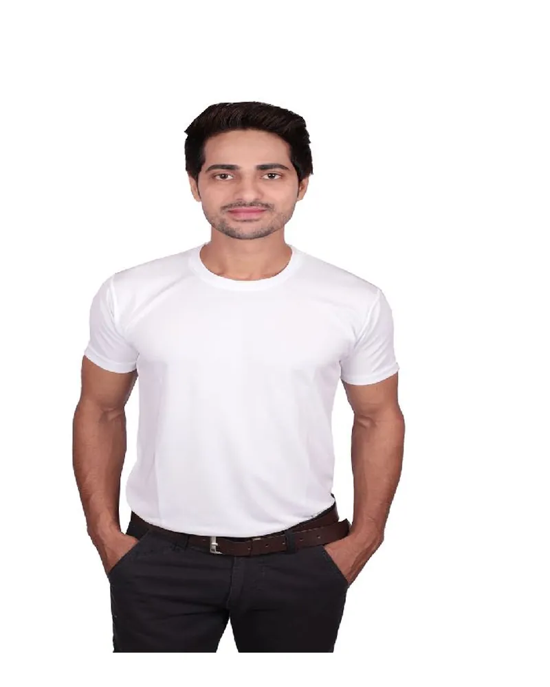 Men's Dry-Fit Round Neck Sports T-Shirt - Side