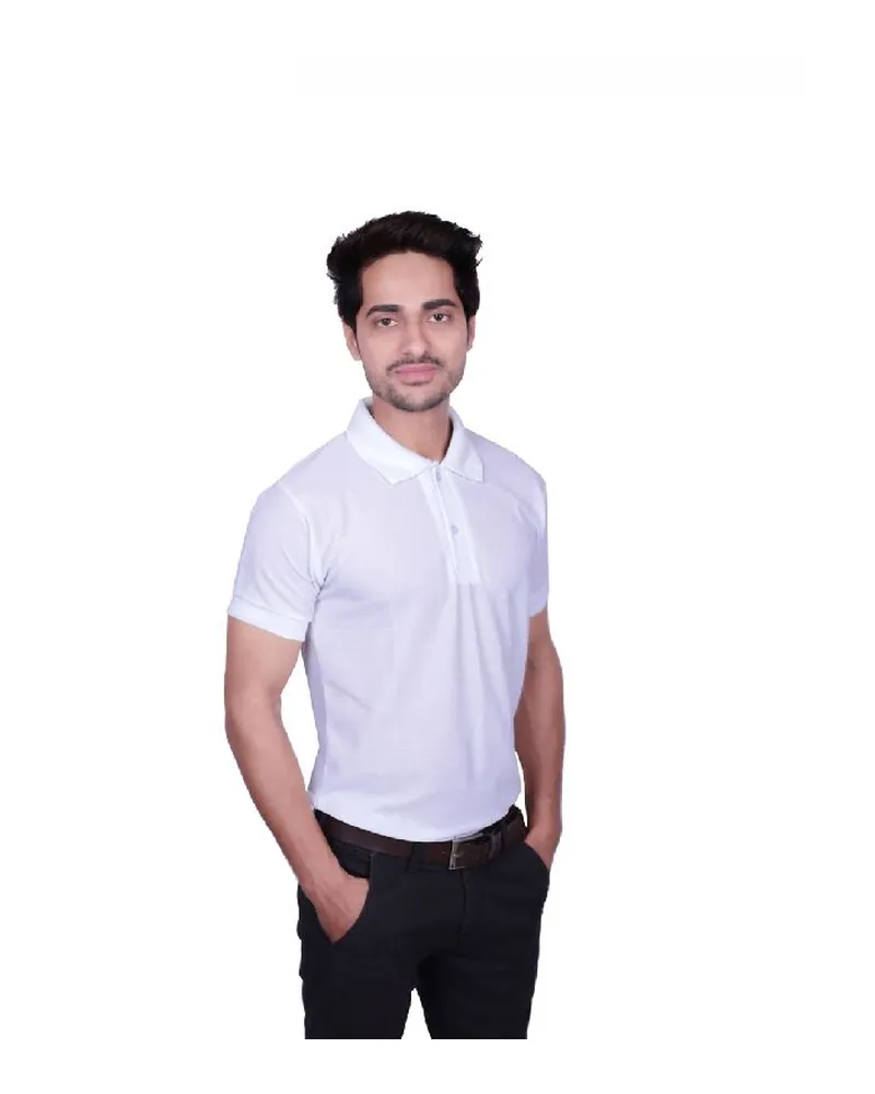 Men's Spun Polyester Polo T-Shirt - Side