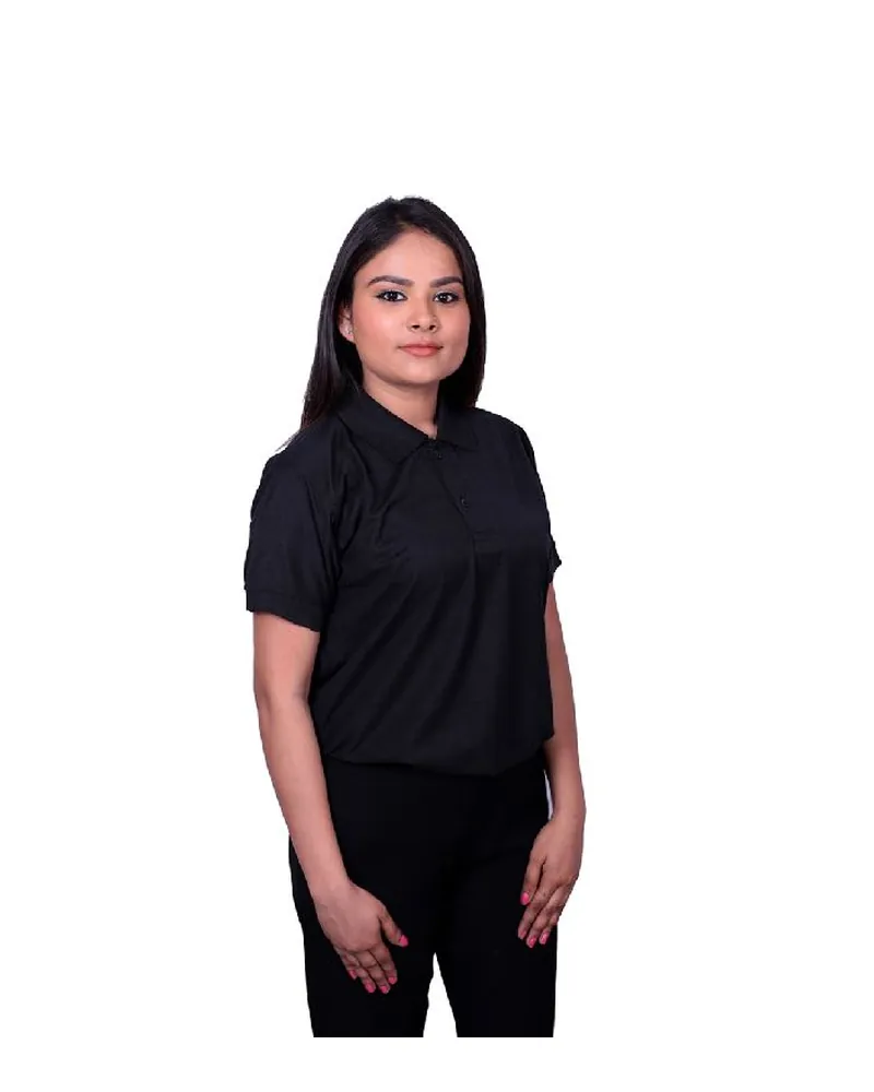Women's Cotton Poly Combed (CPC) Polo T-Shirt - Side