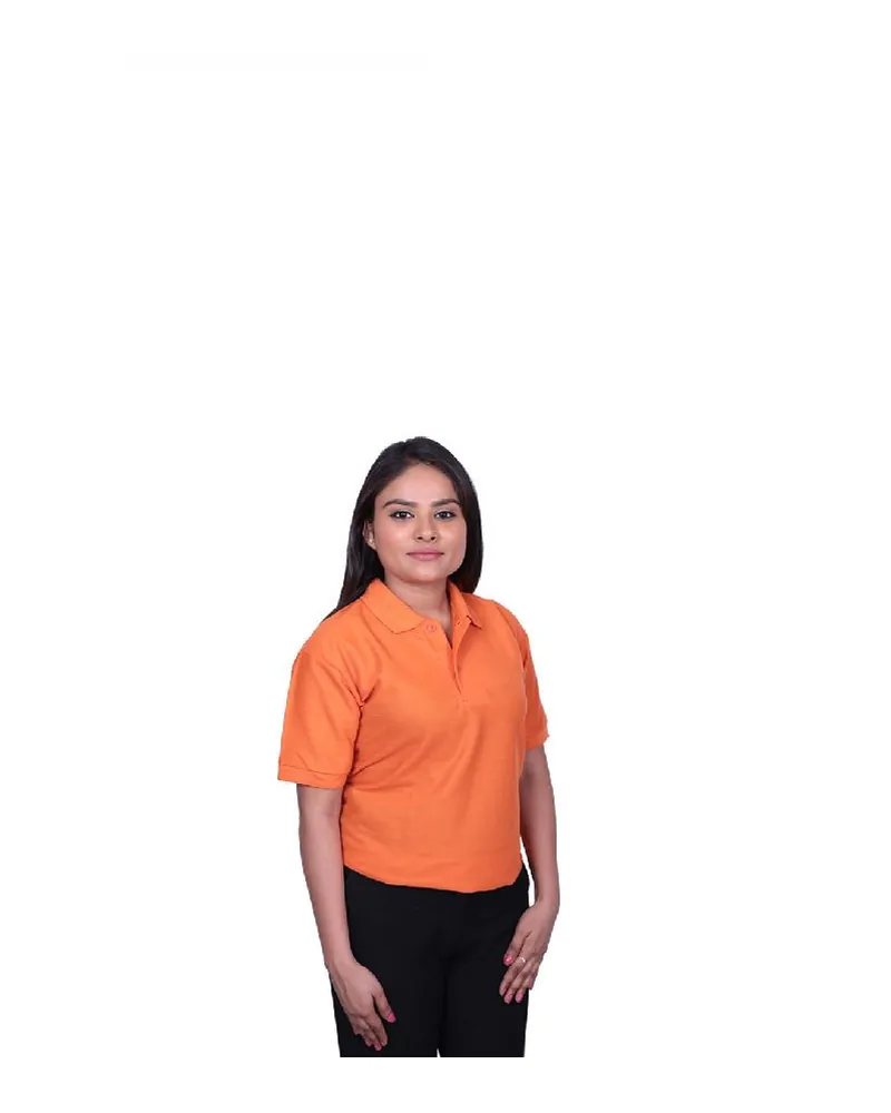 Women's Everyday Spun Polyester Polo T-Shirt - Side