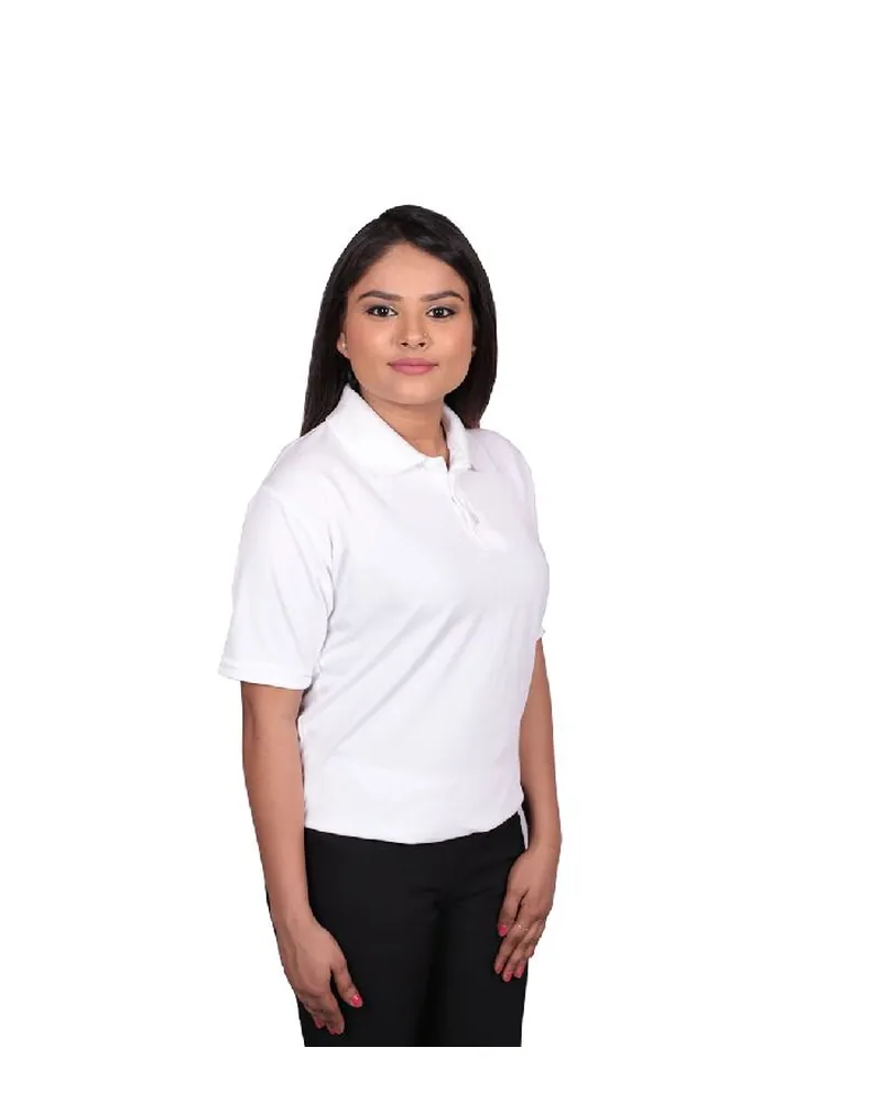 Women's Spun Polyester Polo T-Shirt - Side
