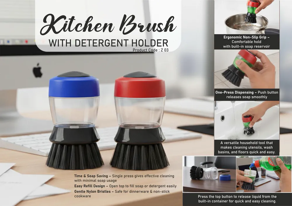 Z03 - Kitchen Brush With Detergent Holder