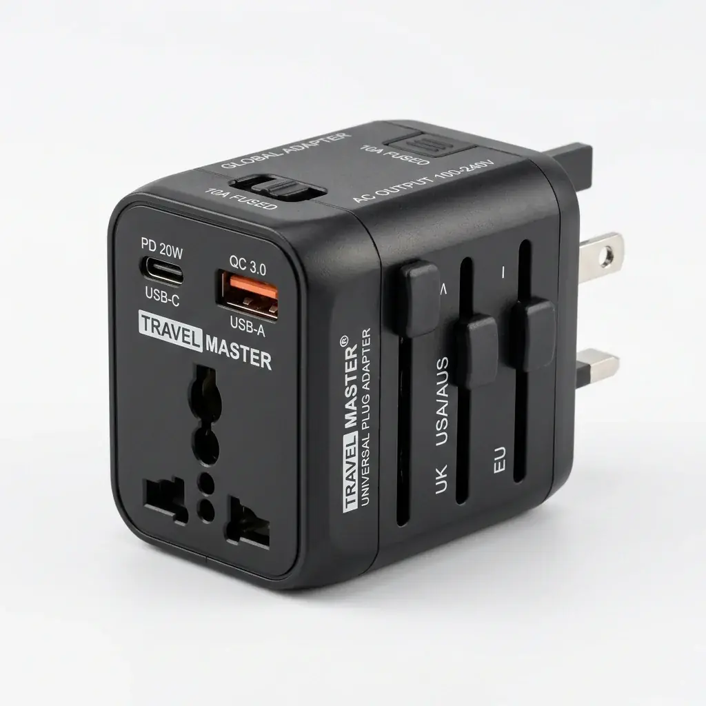 Universal International Travel Adapter with Dual USB-C PD