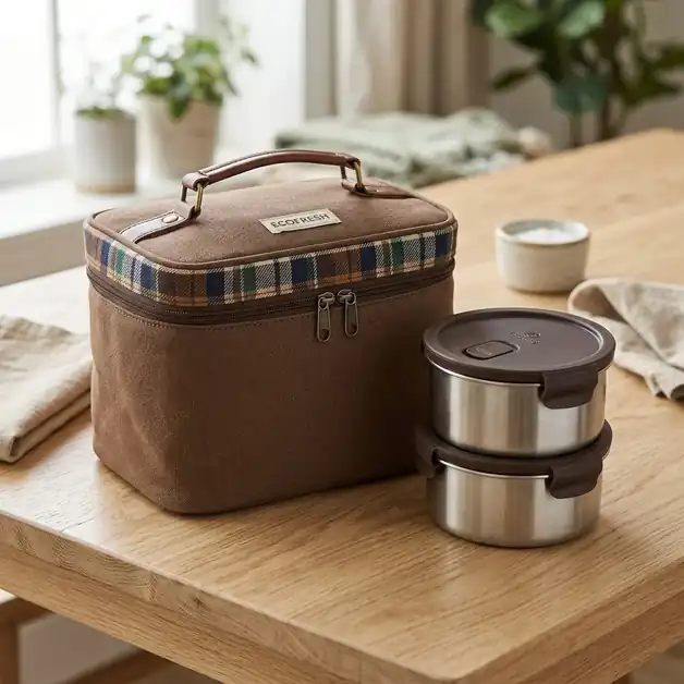 Zippy Lunch Bag with 2 SS ROUND CONTAINERS